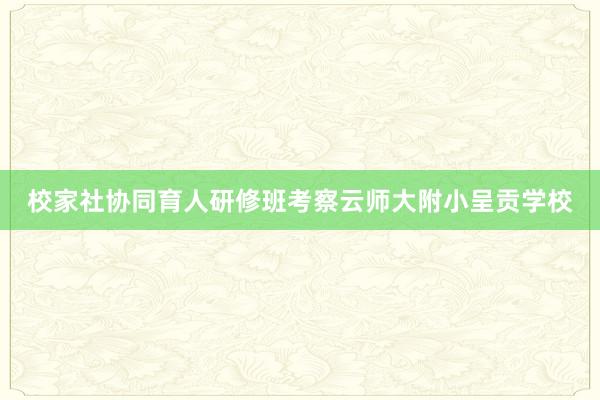 校家社协同育人研修班考察云师大附小呈贡学校