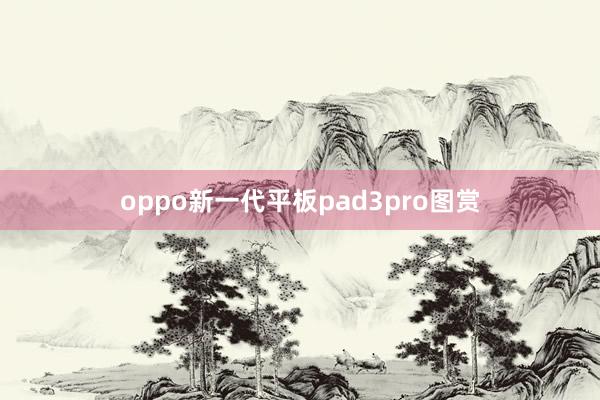 oppo新一代平板pad3pro图赏