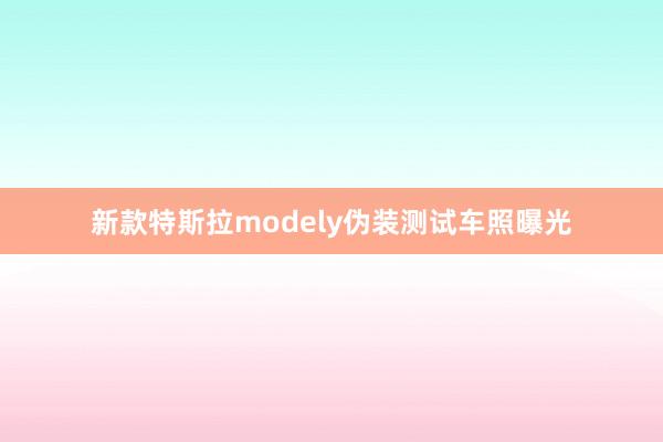 新款特斯拉modely伪装测试车照曝光