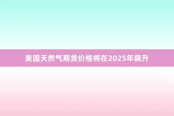 美国天然气期货价格将在2025年飙升