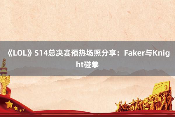 《LOL》S14总决赛预热场照分享：Faker与Knight碰拳