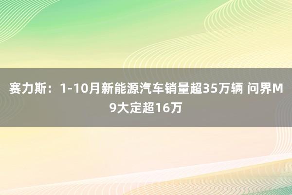 赛力斯：1-10月新能源汽车销量超35万辆 问界M9大定超16万