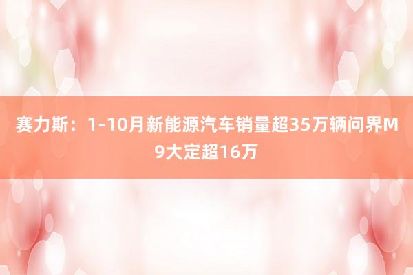 赛力斯：1-10月新能源汽车销量超35万辆问界M9大定超16万