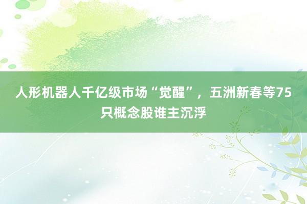 人形机器人千亿级市场“觉醒”，五洲新春等75只概念股谁主沉浮