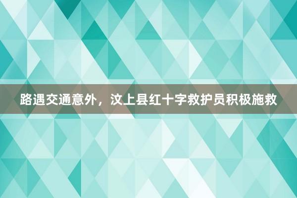 路遇交通意外，汶上县红十字救护员积极施救