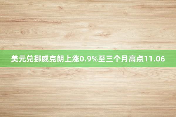 美元兑挪威克朗上涨0.9%至三个月高点11.06