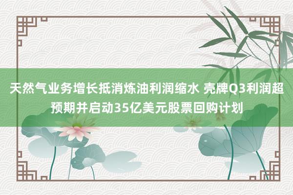 天然气业务增长抵消炼油利润缩水 壳牌Q3利润超预期并启动35亿美元股票回购计划