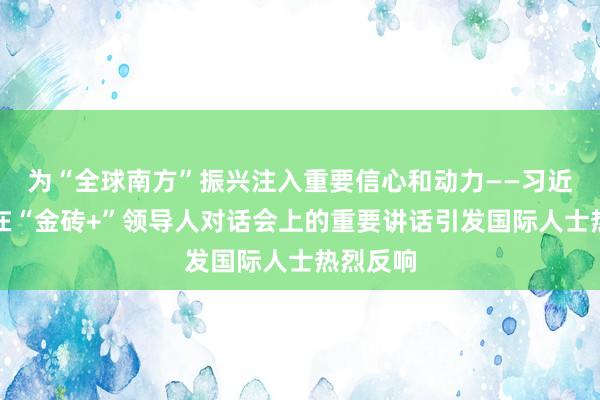 为“全球南方”振兴注入重要信心和动力——习近平主席在“金砖+”领导人对话会上的重要讲话引发国际人士热烈反响