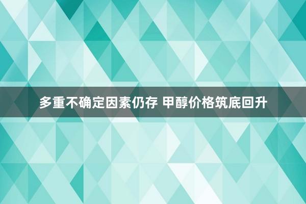 多重不确定因素仍存 甲醇价格筑底回升